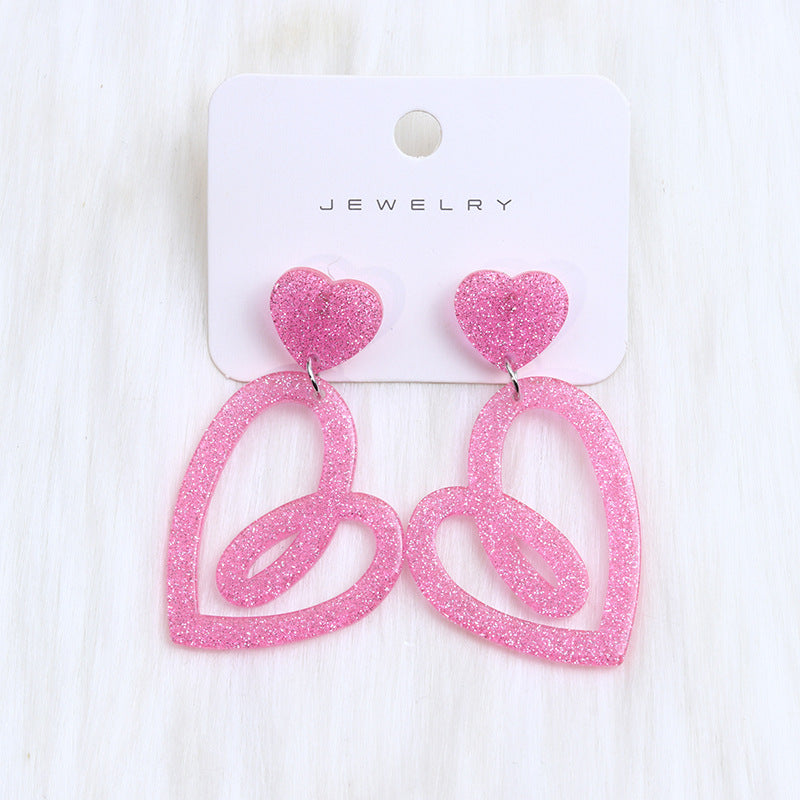 Wholesale Valentine's Day Love Hollow Earrings