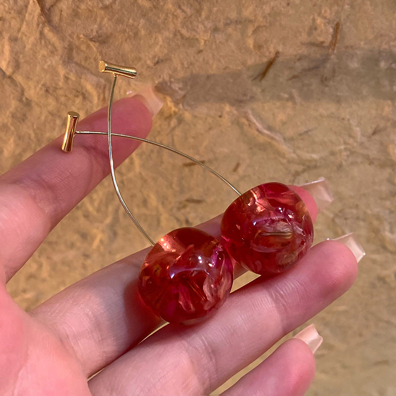 Wholesale Resin Cherry Earrings ACC-ES-Hank013