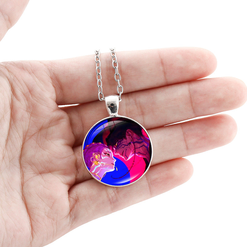 Wholesale kpop korean comic pendant sweater necklace