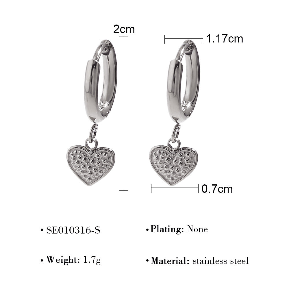Wholesale Heart Diamond Series Retro Earrings