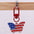 Wholesale American Independence Day Elements Red White Blue Flag Acrylic Keychain