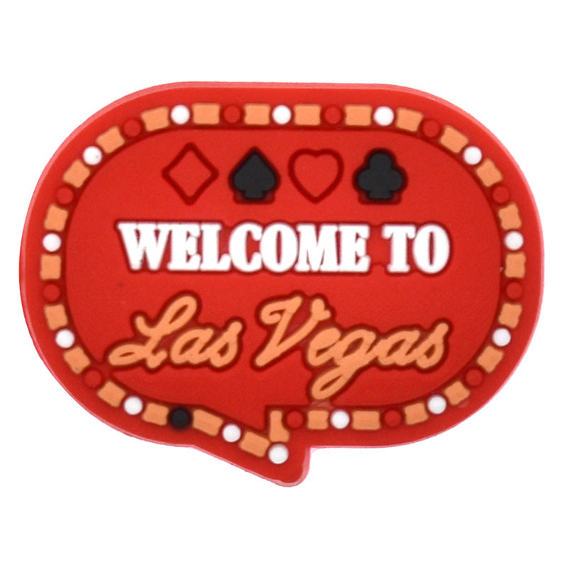 Wholesale Random 100pcs Las Vegas Series Shoes Accessories Shoes Charms