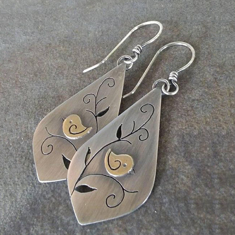 Wholesale sunflower ethnic style accessories wire wrap earrings