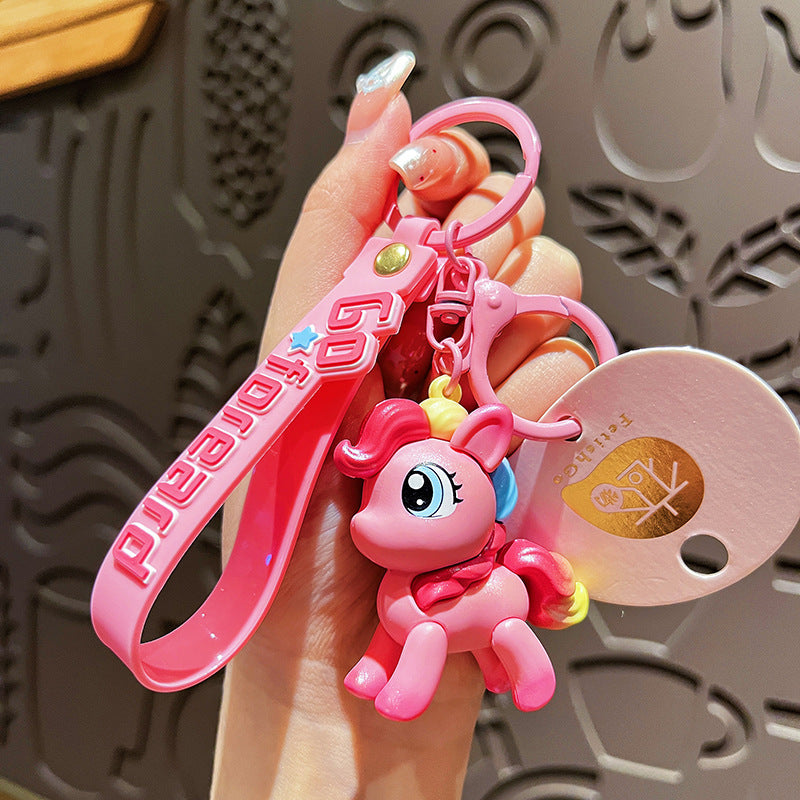Wholesale Cartoon Pony PVC Soft Keychain ACCVIP-KC-HangLi002