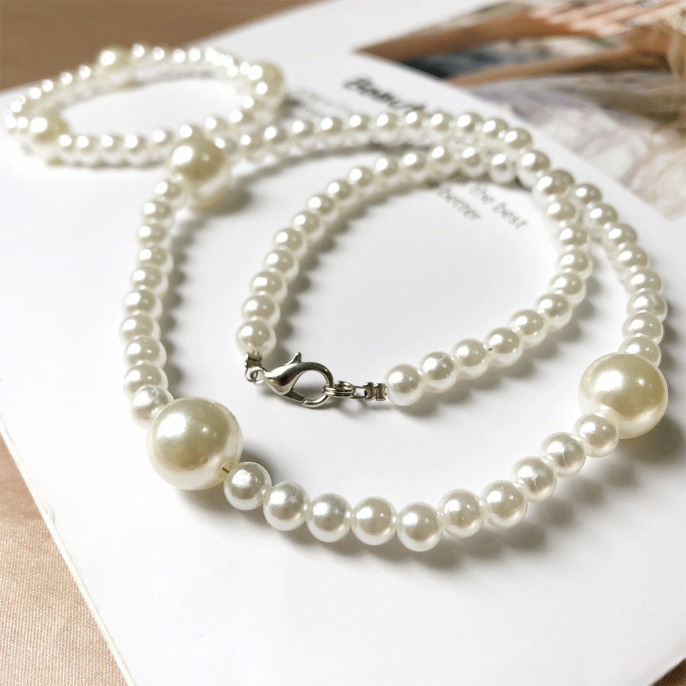 Wholesale Vintage Ethnic Pearl Necklace Bracelet Set Boutique Resale Handmade Jewelry