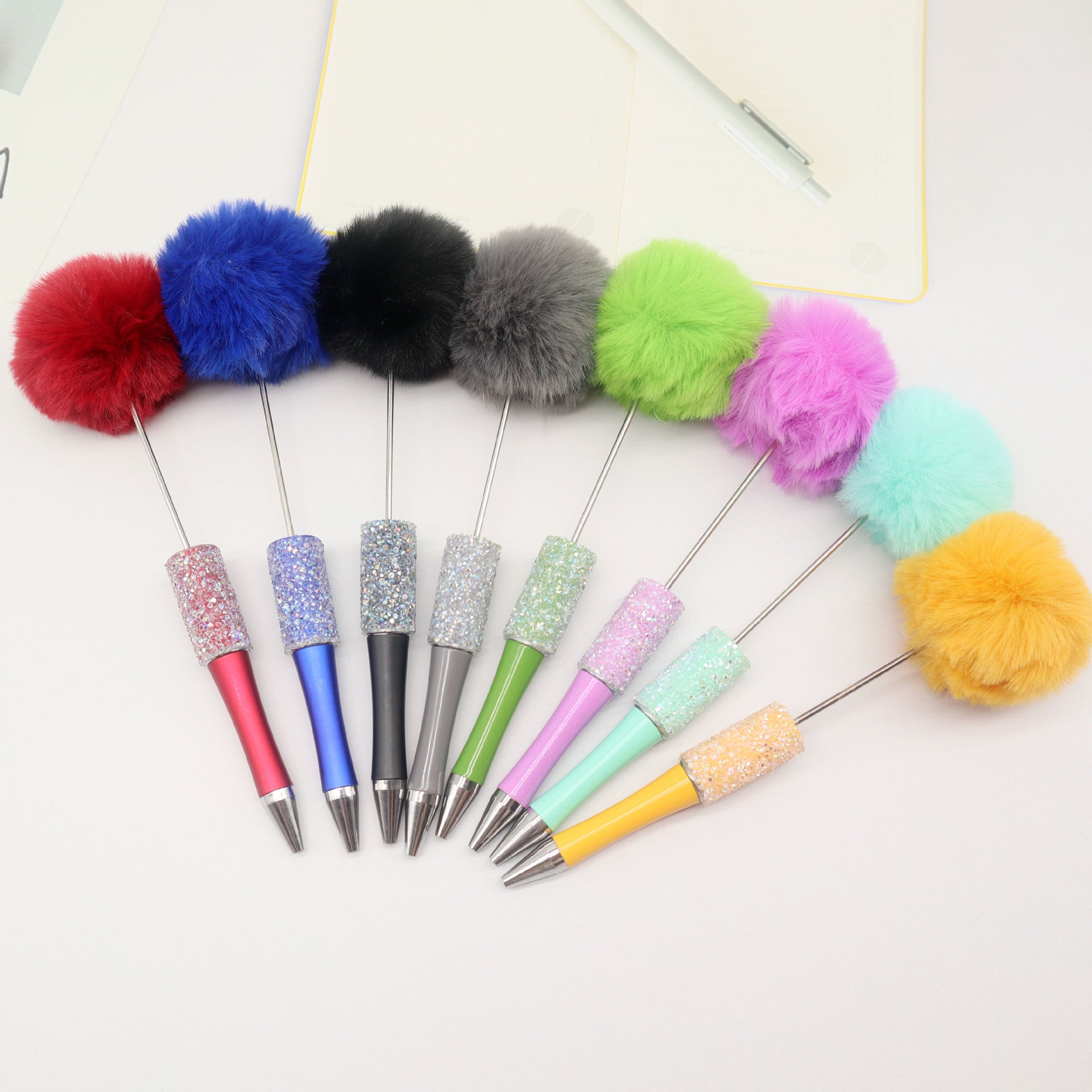 Wholesale Beadable Pens Sugar Gypsophila Hair Ball DIY Beaded Pen ACC-PN-CY004