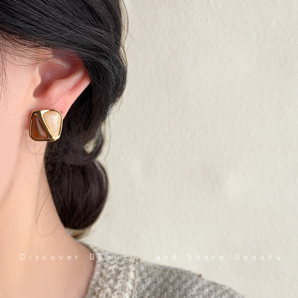 Wholesale Retro Vintage Maillard Cute Acrylic Earrings