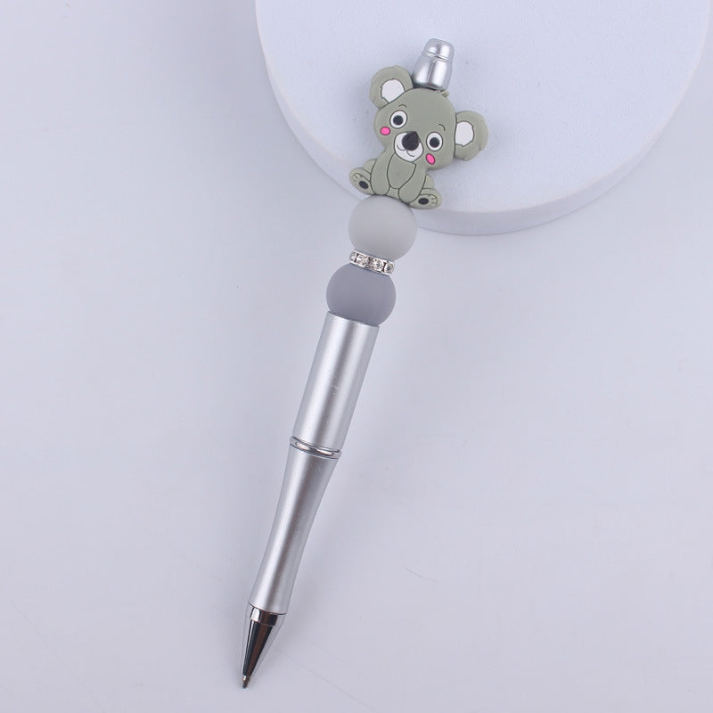 Wholesale  creative cartoon animal Kaola elephant silicone beads beaded pen