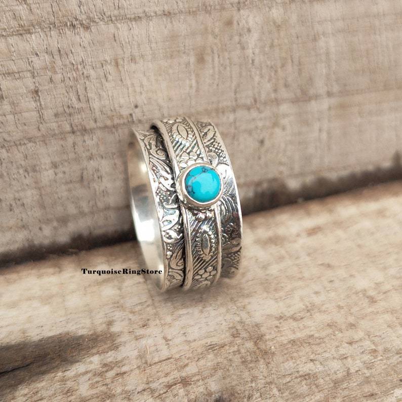 Wholesale Bohemian Vintage Turquoise Ring Alloy Electroplated Jewelry Accessory