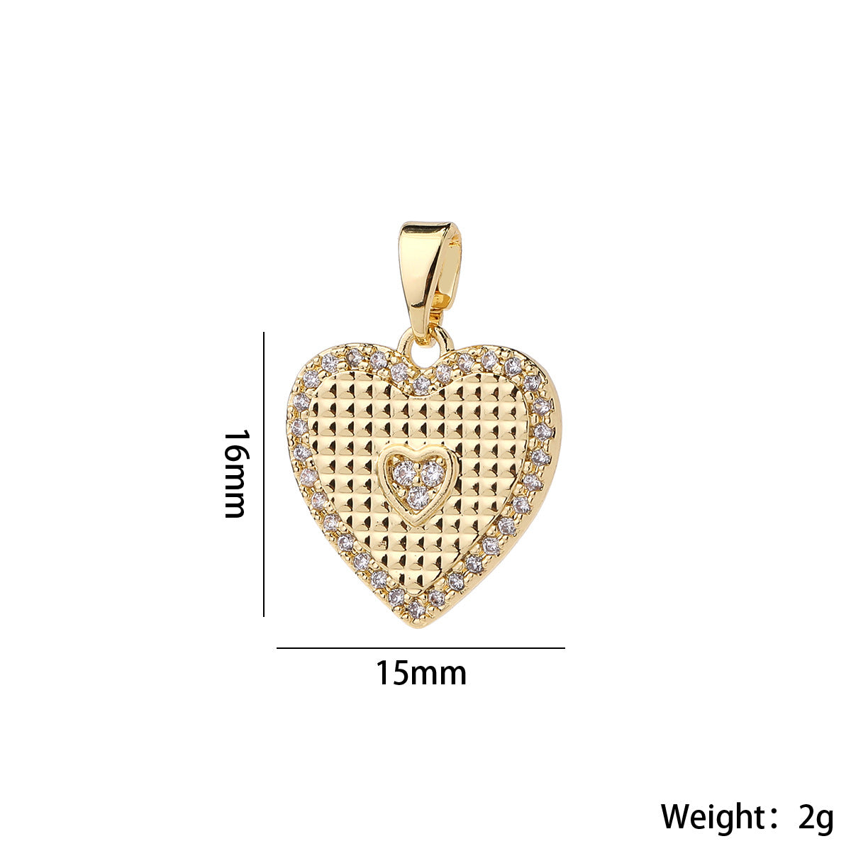 Wholesale Gold Plated Brass Honeycomb Bee Pendant Micro Set Zircon Charm DIY Jewelry Accessory Gift Boutique Resale
