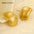 Wholesale  18K gold water drop texture stainless steel irregular earrings
