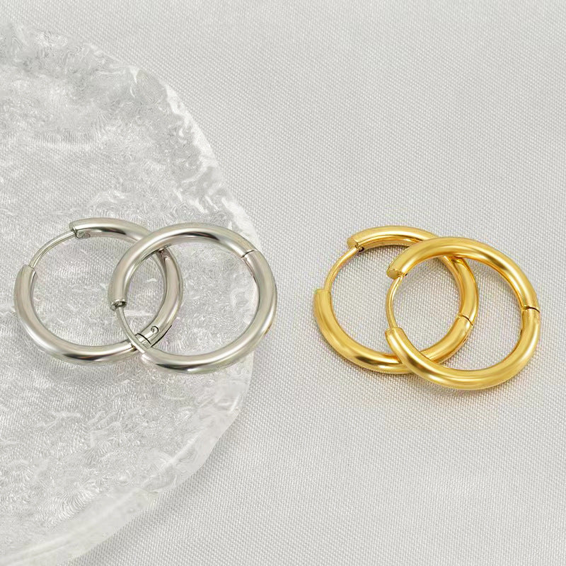 Wholesale Titanium steel hoop earrings