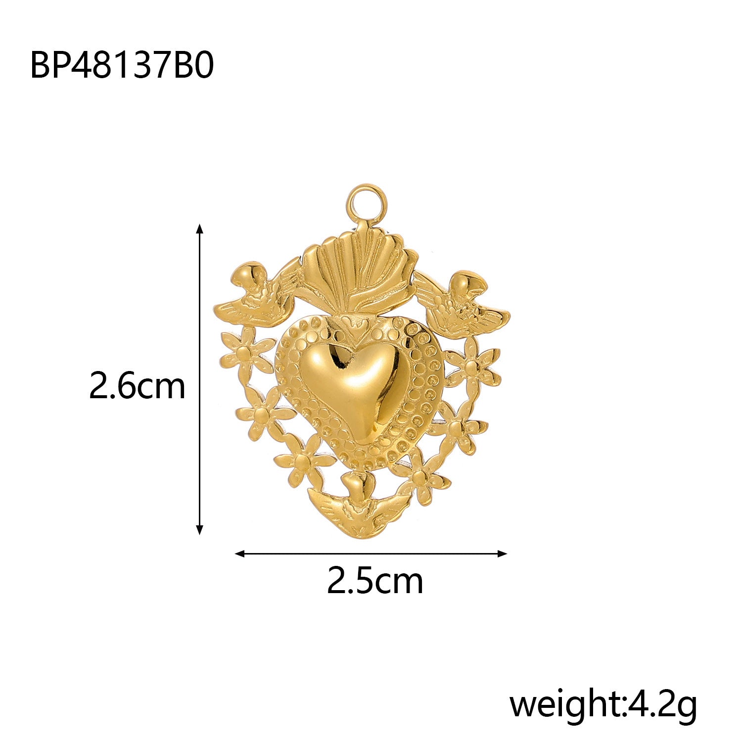 Wholesale love heart pendant stainless steel  pendant