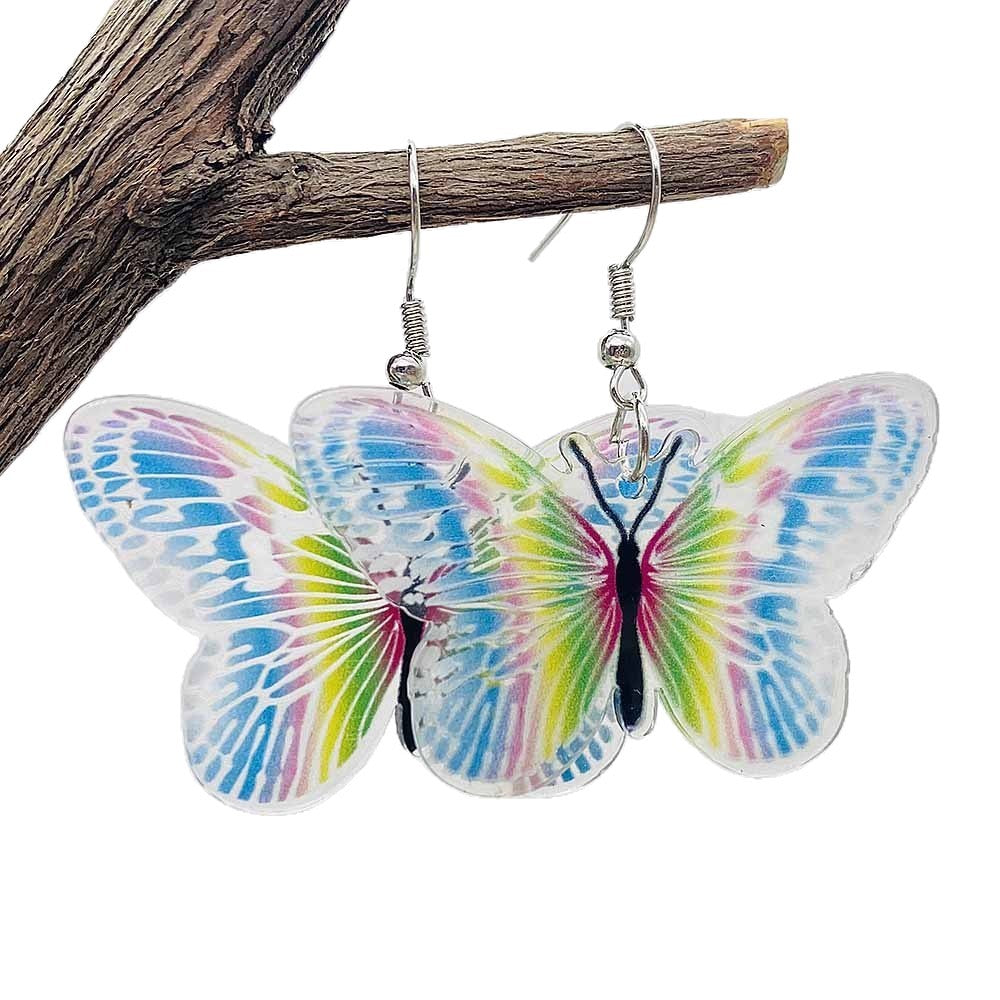 Wholesale Butterfly Colorful Retro Creative Earrings