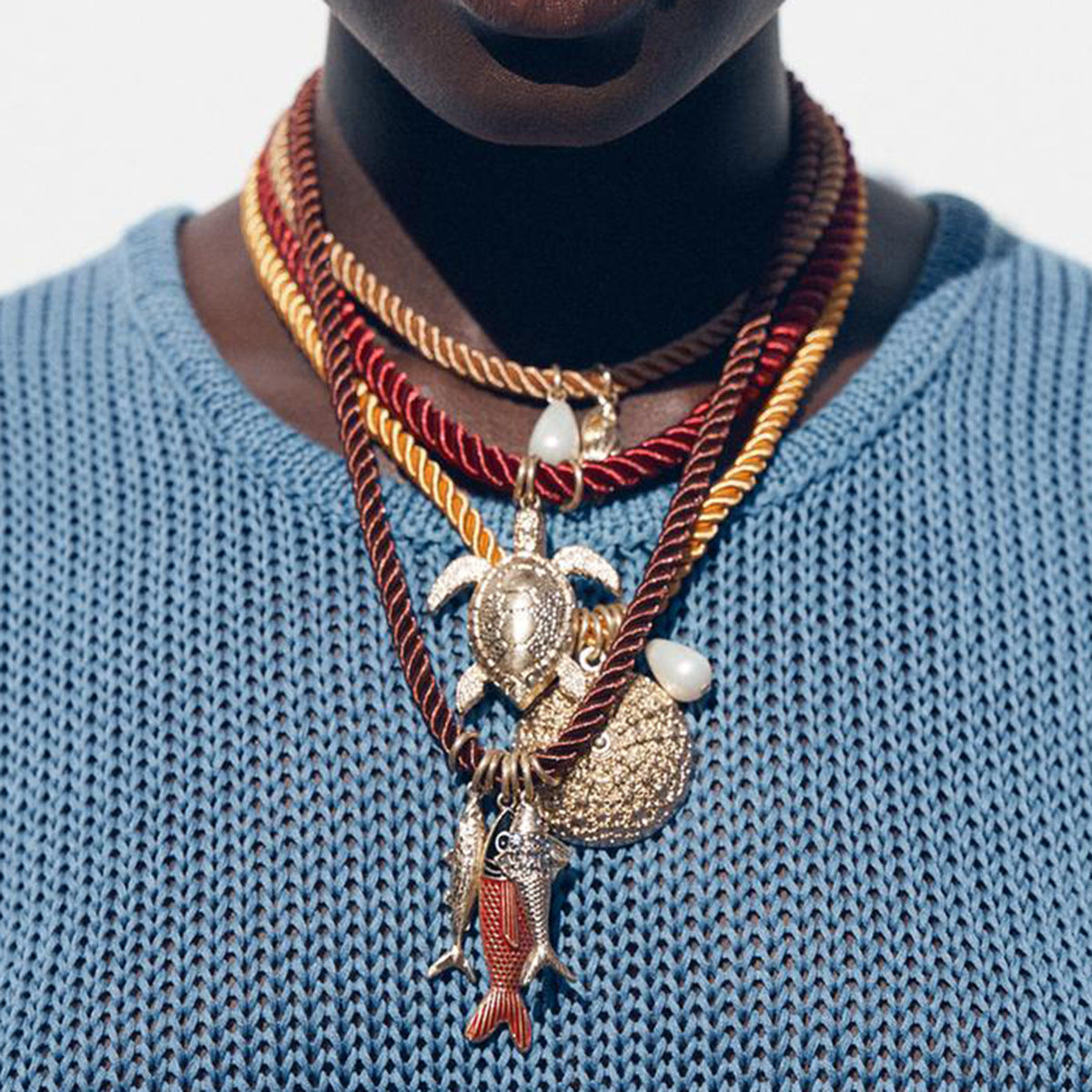 Wholesale Sea Star Shell Fish Pendant Necklace Clavicle Chain