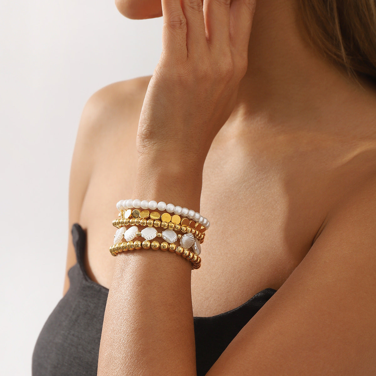 Wholesale Pearl Bracelet Set Beaded Multi-layer Jewelry