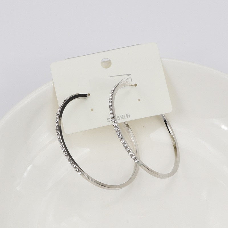 Wholesale s925 silver needle long square tassel earrings