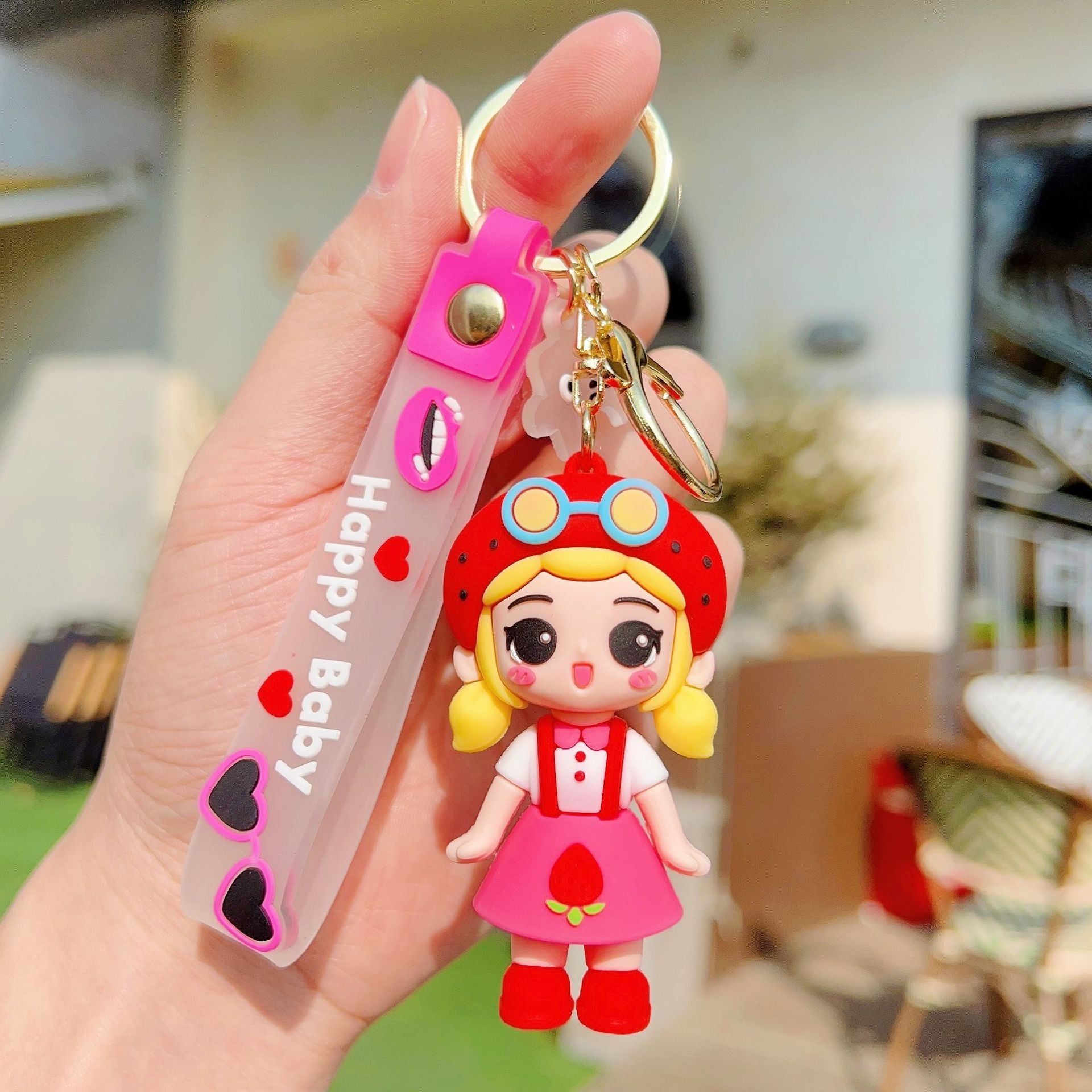Wholesale Creative Keychain Cartoon Fashion Boy Girls Eco-Friendly PVC Keychain ACC-KC-WenChuan003