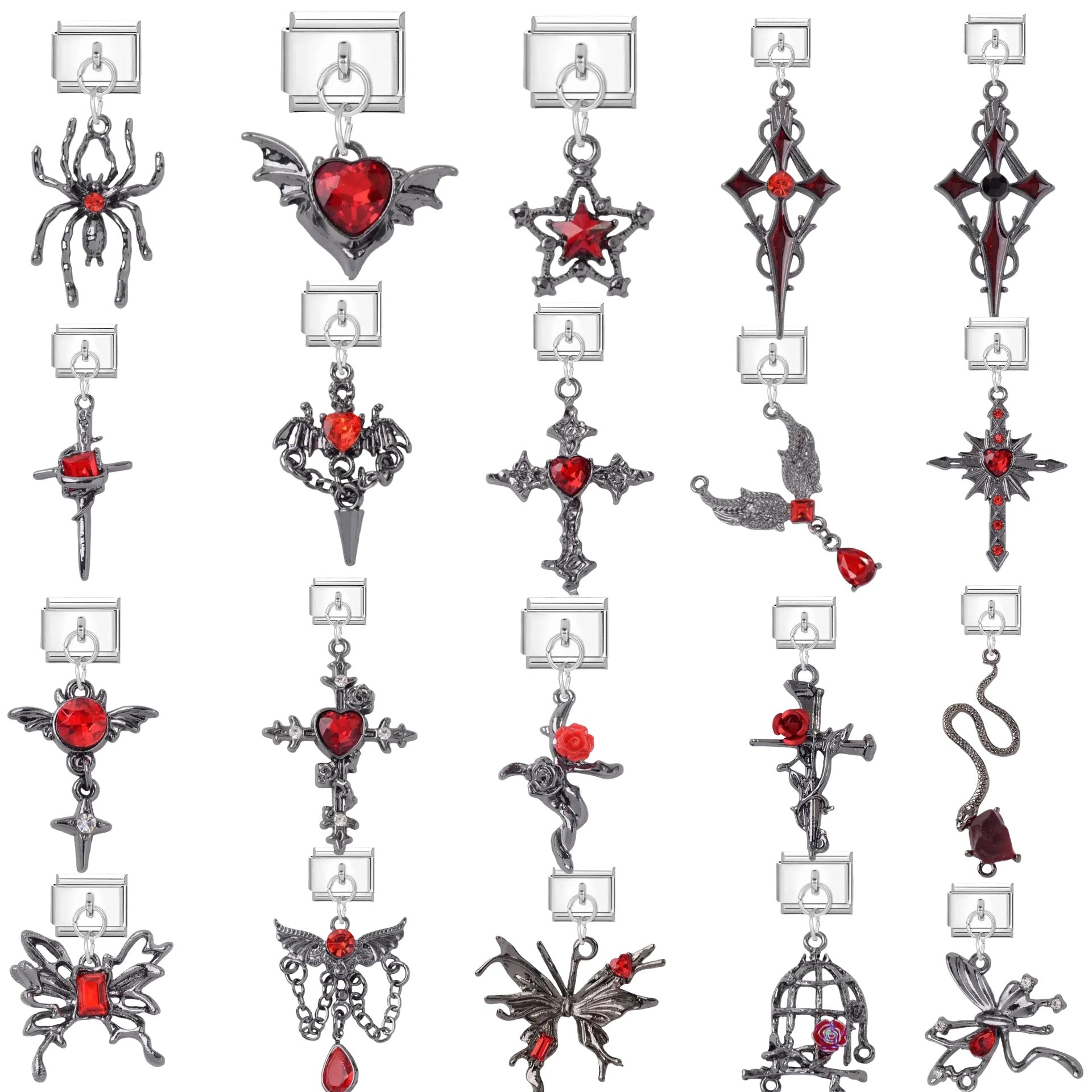 Wholesale Punk Cross DIY Bracelet Charms Titanium Steel Fashion Accessory for Gift and Boutique Resale