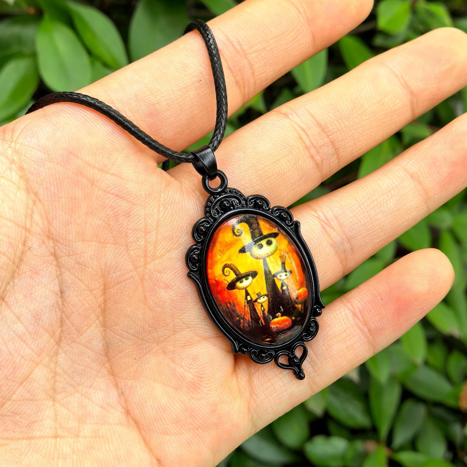 Wholesale  Halloween Dark Series Pu Leather Necklace