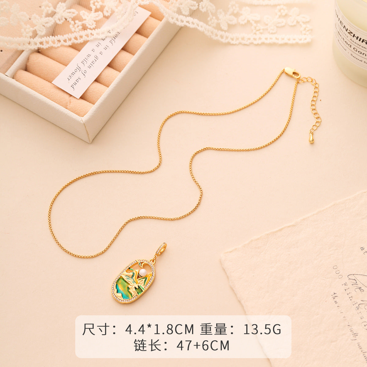 Wholesale Oil Painting Style Pendant Necklace