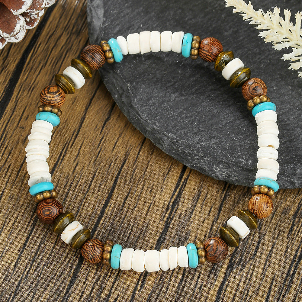 Wholesale Retro-style Fashionable Turquoise Beaded Bracelets