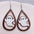 Wholesale Ghost Wooden Earrings Pumpkin Spider Skull Bat Water Drop Wooden Earrings