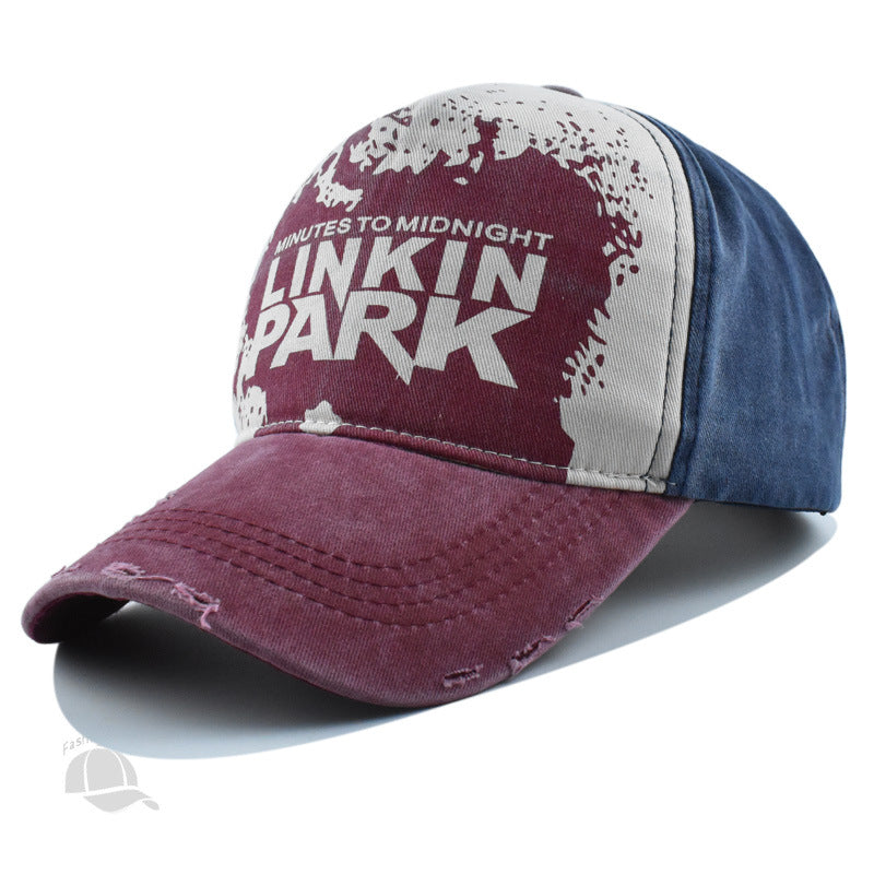 Wholesale Washed Cotton Distressed Hole Letter Printing Baseball Cap ACC-HT-XuP017