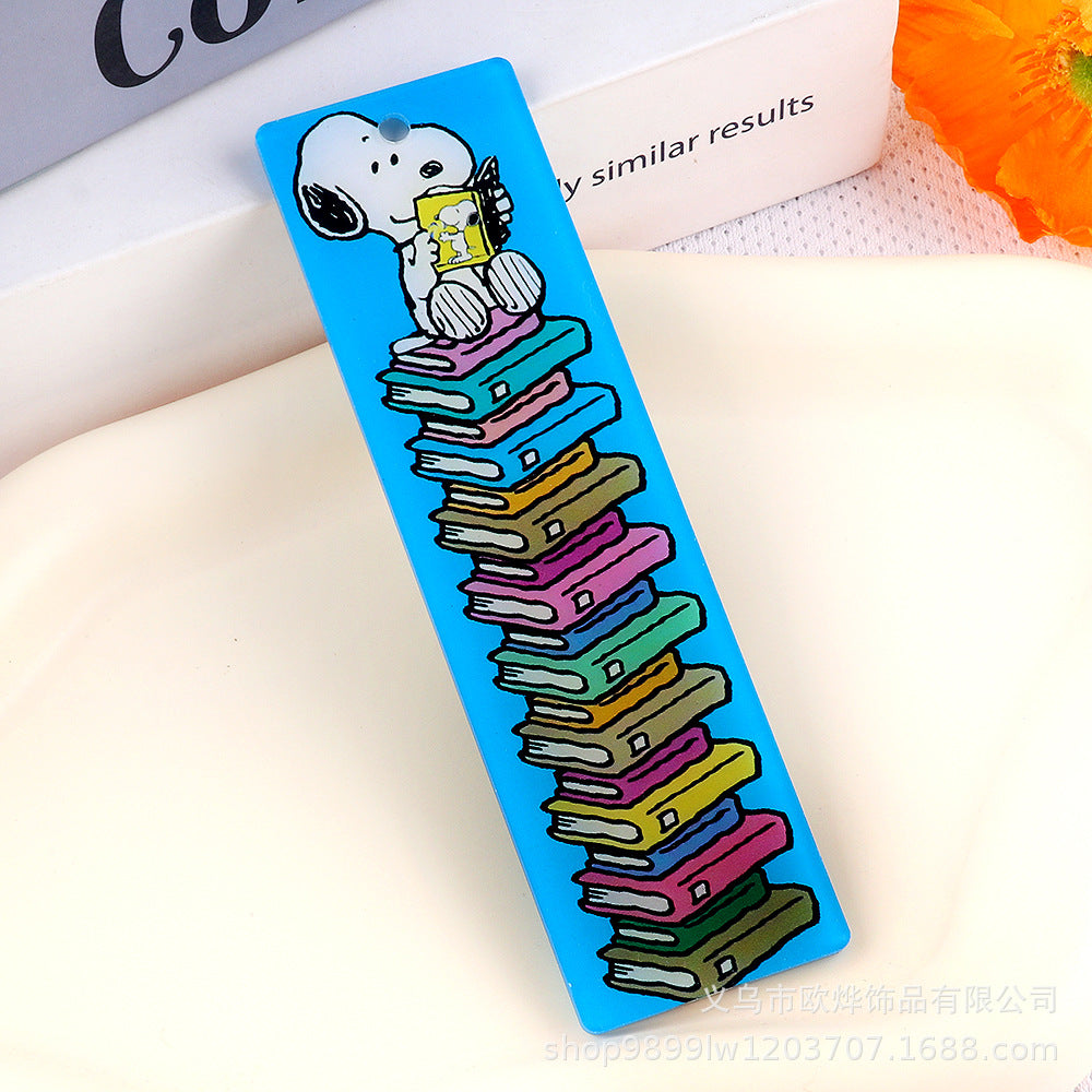 Wholesale 10pcs Cartoon Acrylic Double-sided Bookmark