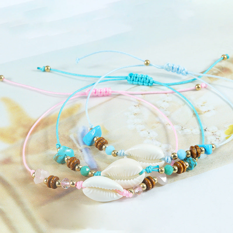 Wholesale  shell gravel bracelet ocean beach bracelet