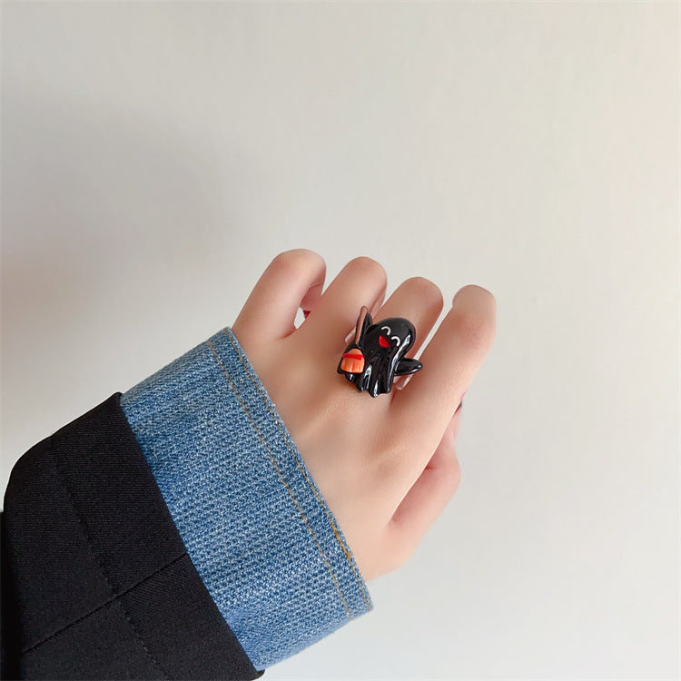 Wholesale Halloween Rings Resin Demon Ghost Pumpkin Rings ACC-RS-Weiw001