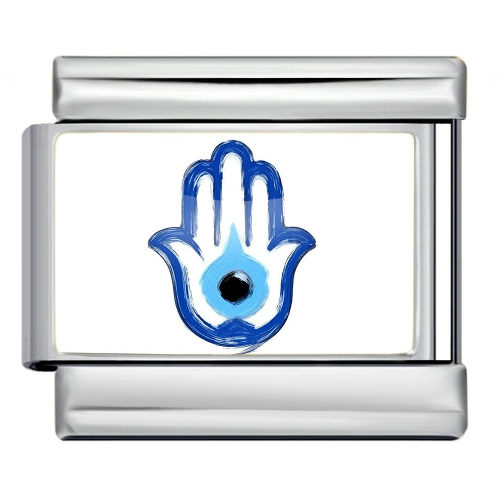 Wholesale Modern Blue Devil' s Eye Stainless Steel Detachable DIY Bracelet Boutique Resale