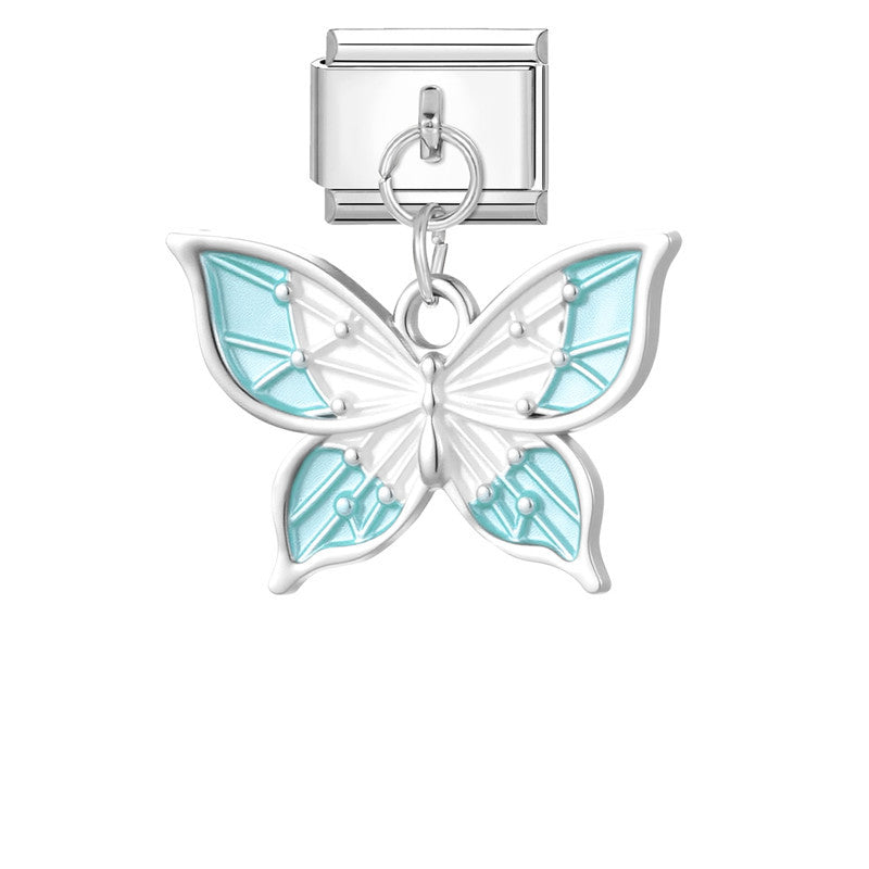 Wholesale Italian steel pendant bracelet module accessories necklace DIY