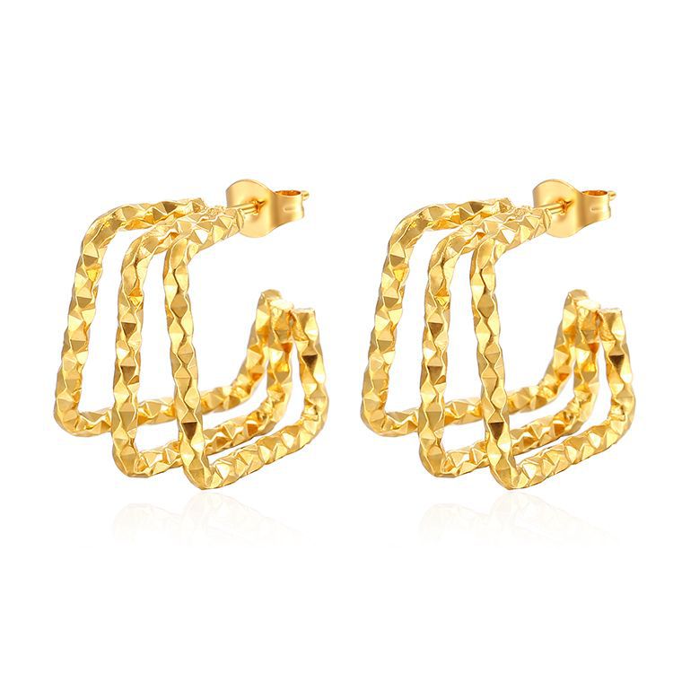 Wholesale Multi-layer stainless steel earrings