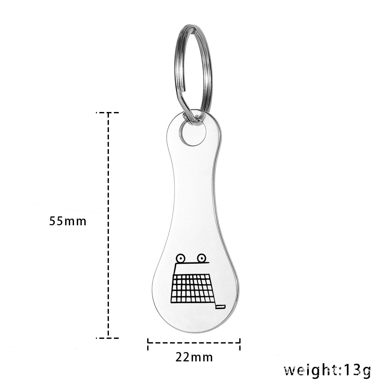 Wholesale Cartoon Dog Cat  Shopping Cart Token Keychain Pendant Stainless Steel Bag Charm Gift