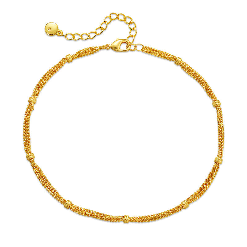 Wholesale 18K gold plated chain anklet