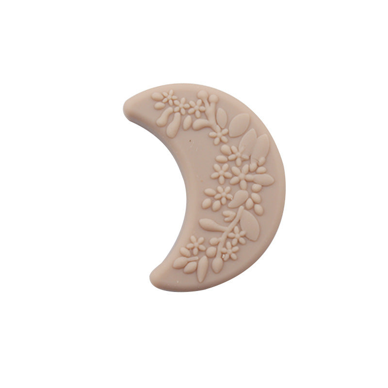 Wholesale Cartoon Printed Moon Focal Beads DIY Bead Accessories