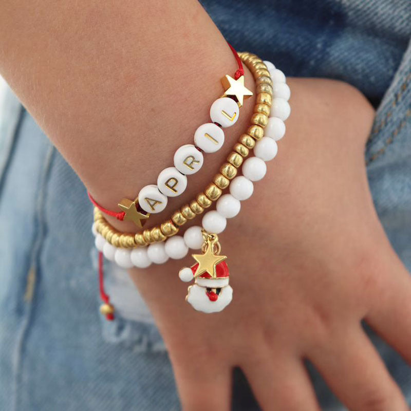 Wholesale Woven Christmas Bracelets Letters Woven Hand Jewelry Set ACC-BT-TuCai001