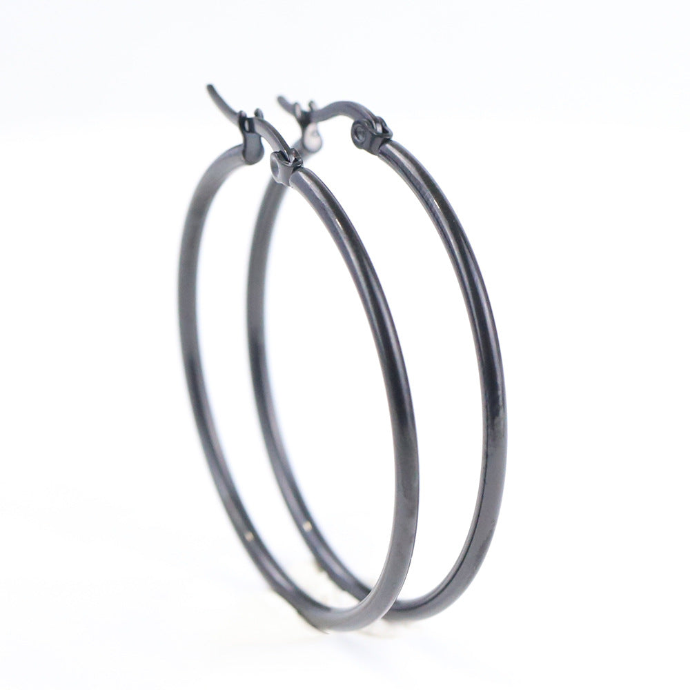 Wholesale  2mm Titanium Steel All-match Women Earrings