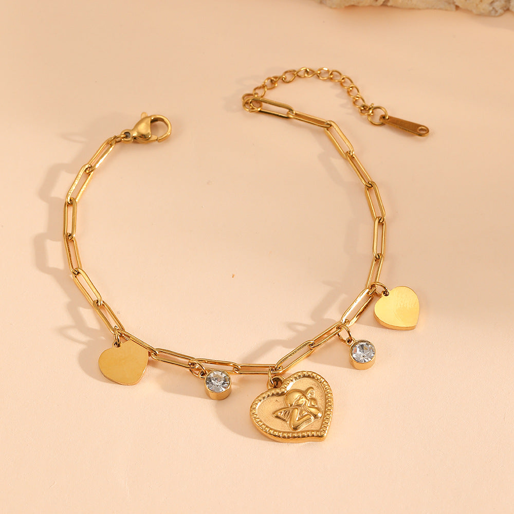 Wholesale Titanium Steel Bracelets Heart Bracelets