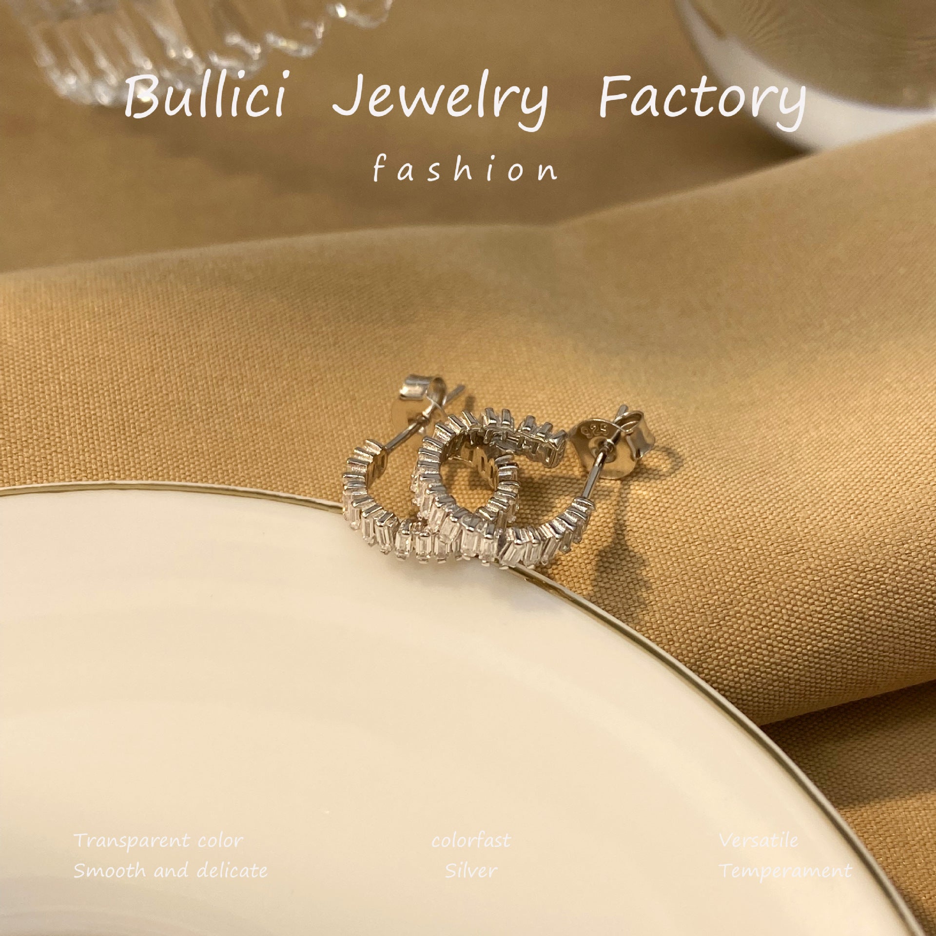 Wholesale  s925 Sterling Silver Snake Bone Earrings