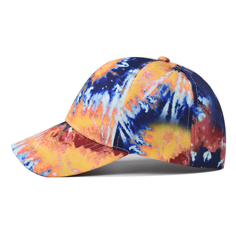 Wholesale Stylish Chinese Style Gradient Baseball Cap With Traditional Painting Print Adjustable Outdoor Sun Hat For Summer