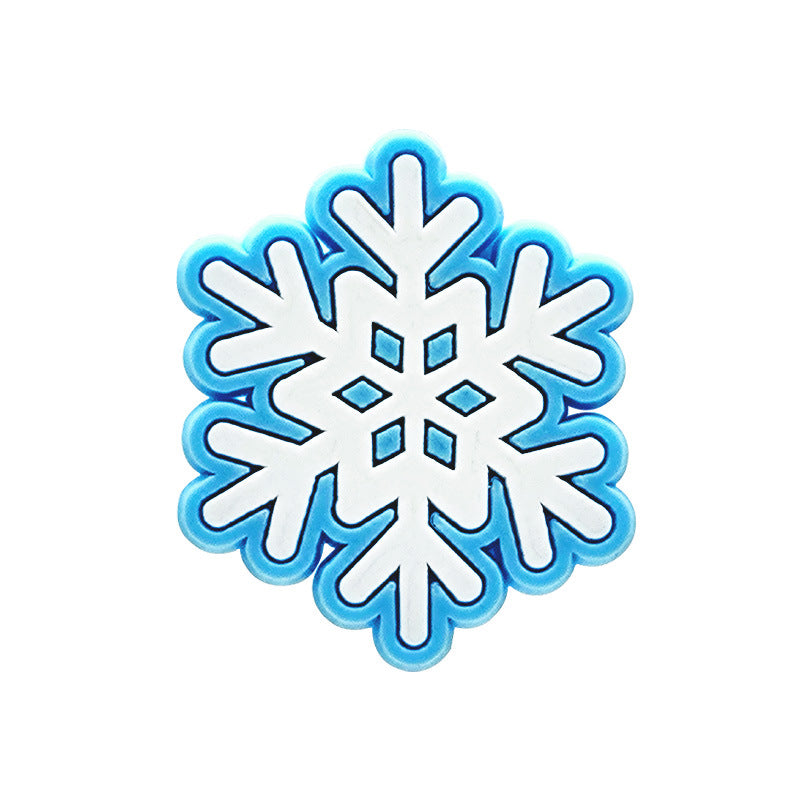 Wholesale Random 100pcs Cute Cartoon Christmas PVC Soft Rubber Shoe Buckle Decoration ACC-SC-YiBang006