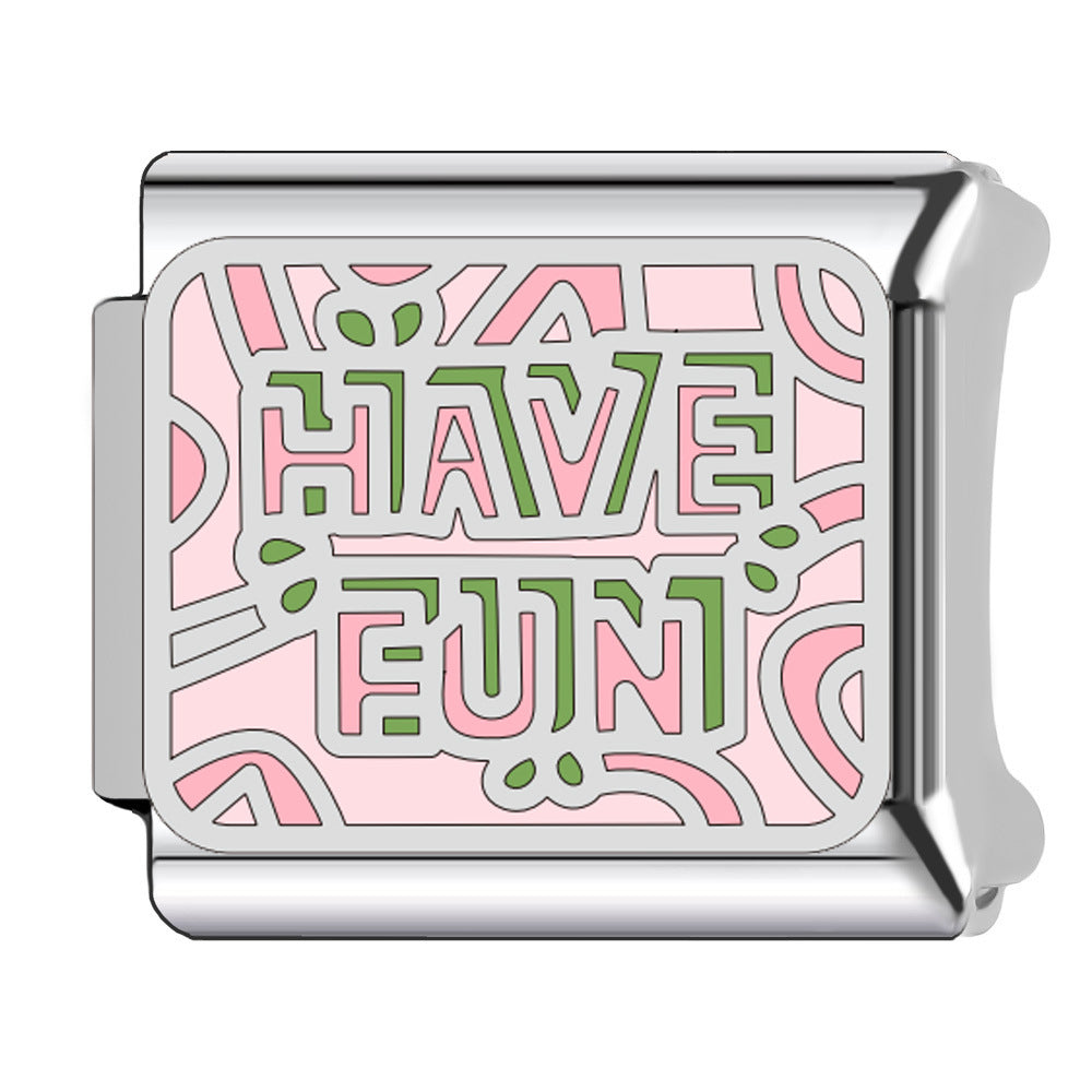 Wholesale    Italian Charm Bracelet 9mm DIY macaron-colored Creative Stainless Steel Composable Bracelet