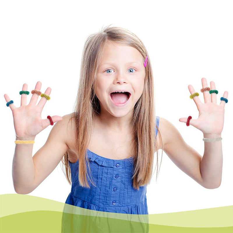 Wholesale Mini Spring Decompression Finger Massage Ring Massager