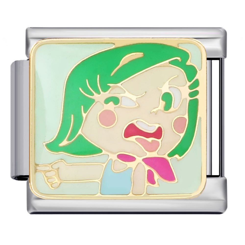 Wholesale 9mm Italian Charm Starter Bracelets DIY square Single Section Creative Stainless Steel Composable Bracelet