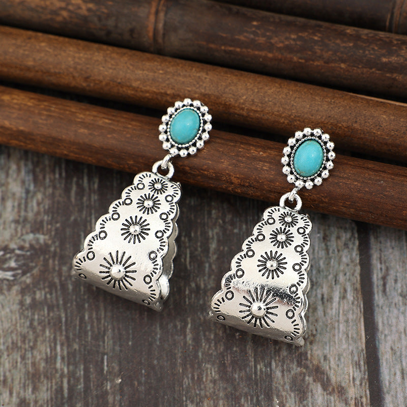 Wholesale  Bohemian Ethnic Style Retro Geometric Earrings