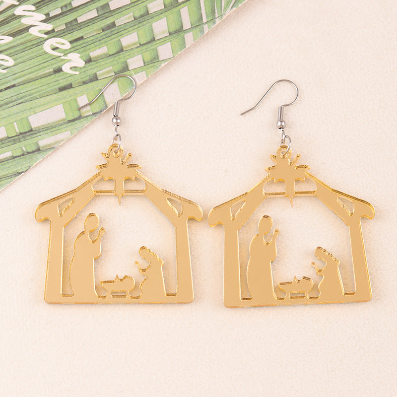 Wholesale Cartoon Christmas Series Acrylic Earrings