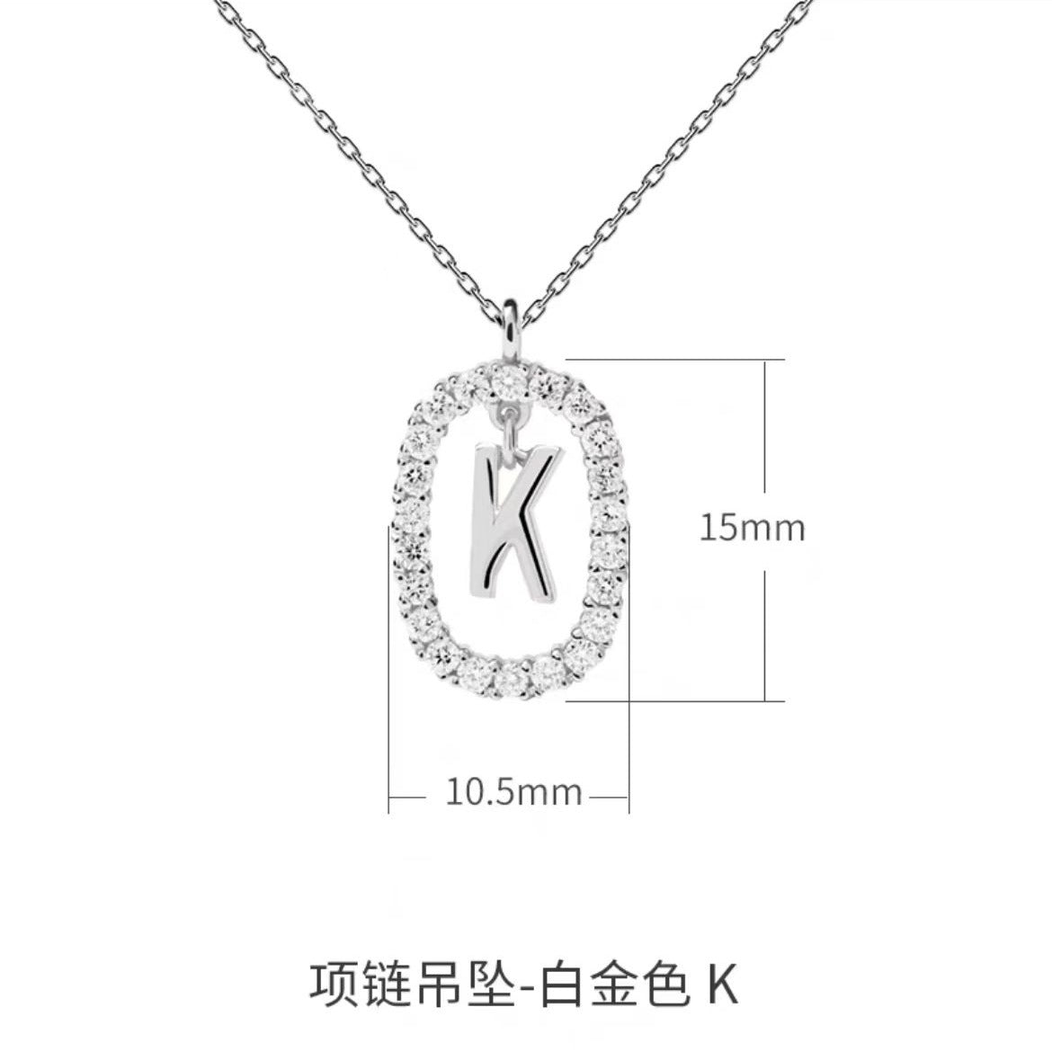 Wholesale Color Diamond Letter Necklace Inlaid with Color Zircon Clavicle Chain Choker Necklace ACC-NE-BYL002