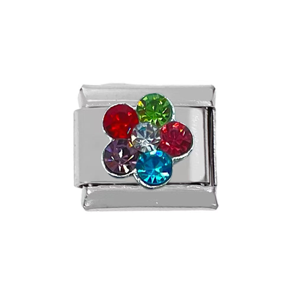 Wholesale Stainless Steel Flower Charms With Enamel Drop Design For DIY Jewelry Making Craft Supply